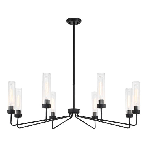 Savoy House Baker 8-Light Chandelier, Matte Black