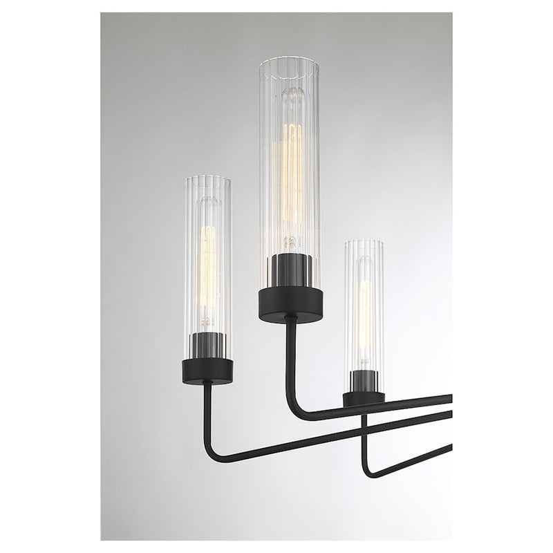 Savoy House Baker 8-Light Chandelier, Matte Black