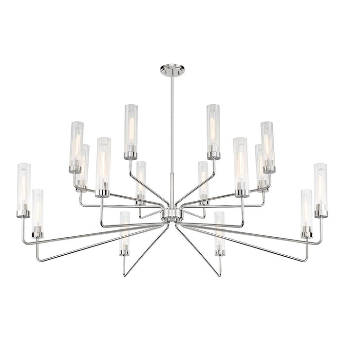 Savoy House Baker 16-Light Chandelier, Polished Nickel