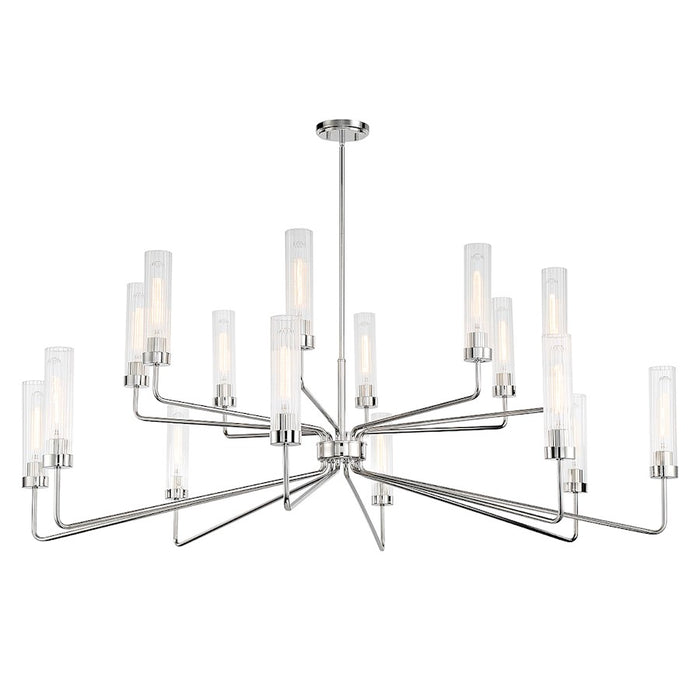 Savoy House Baker 16-Light Chandelier, Polished Nickel