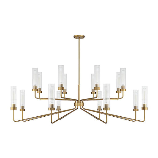 Savoy House Baker 16-Light Chandelier, Warm Brass