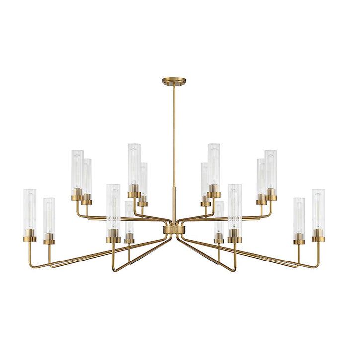 Savoy House Baker 16-Light Chandelier, Warm Brass