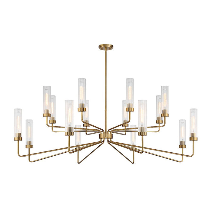 Savoy House Baker 16-Light Chandelier, Warm Brass