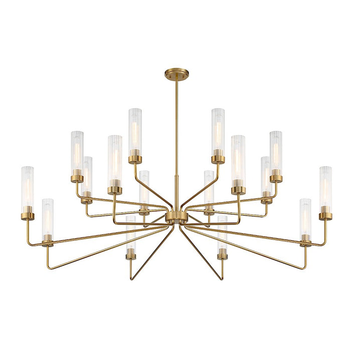 Savoy House Baker 16-Light Chandelier, Warm Brass