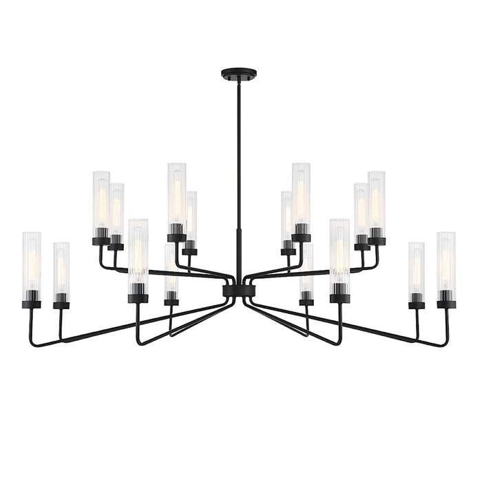 Savoy House Baker 16-Light Chandelier, Matte Black - 1-8862-16-89