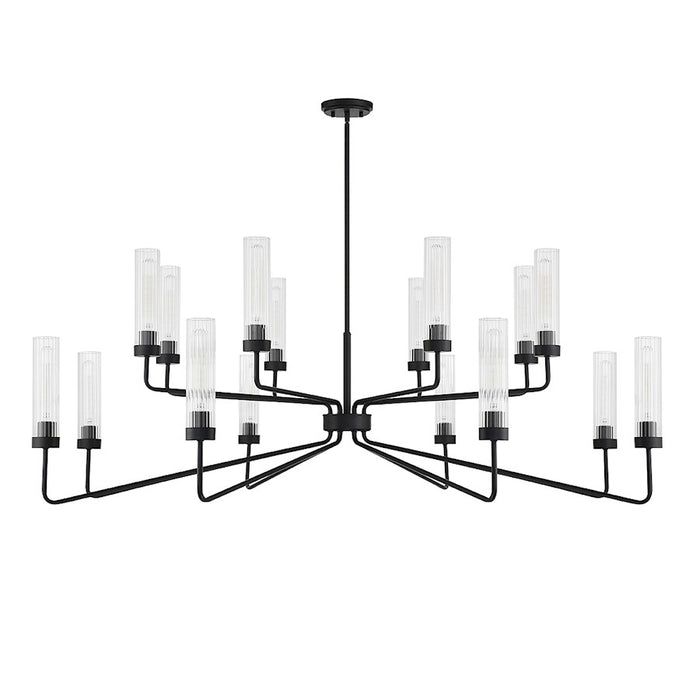 Savoy House Baker 16-Light Chandelier, Matte Black