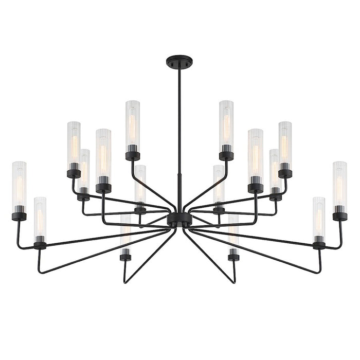 Savoy House Baker 16-Light Chandelier, Matte Black