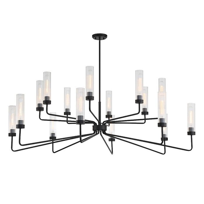 Savoy House Baker 16-Light Chandelier, Matte Black