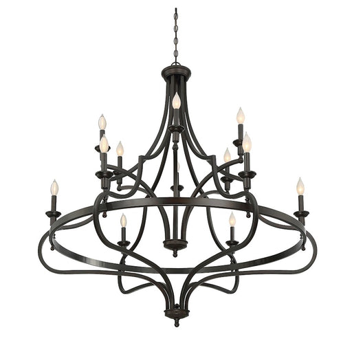 Savoy House Shields 12-Light Chandelier, English Bronze