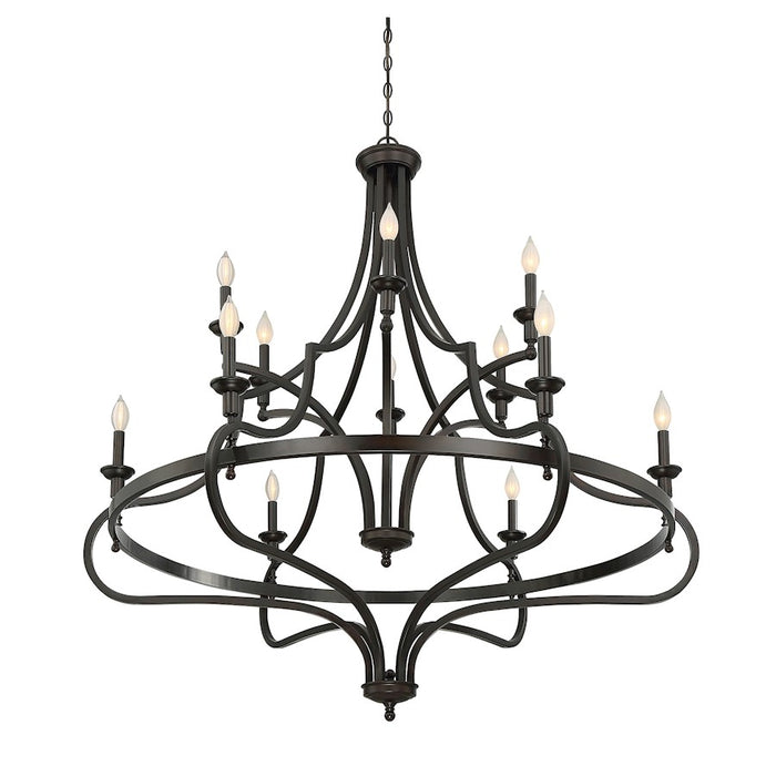 Savoy House Shields 12-Light Chandelier, English Bronze