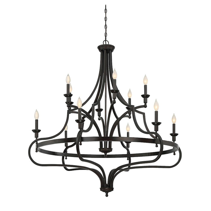 Savoy House Shields 12-Light Chandelier, English Bronze