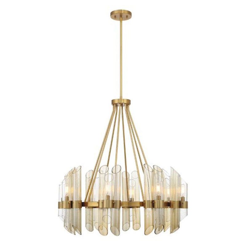 Savoy House Biltmore 8-Light Chandelier, Warm Brass