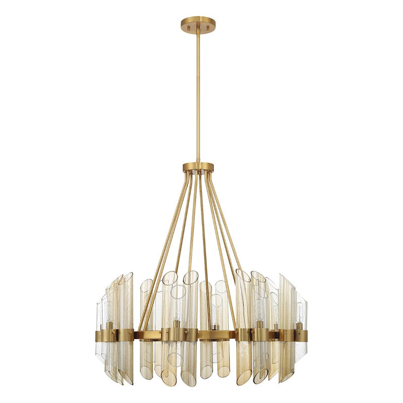 Savoy House Biltmore 8-Light Chandelier, Warm Brass