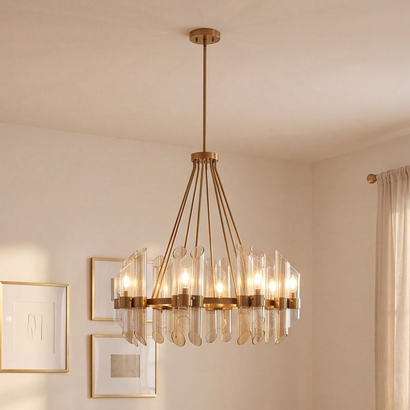 Savoy House Biltmore 8-Light Chandelier, Warm Brass