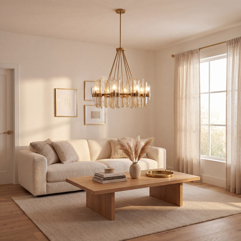 Savoy House Biltmore 8-Light Chandelier, Warm Brass