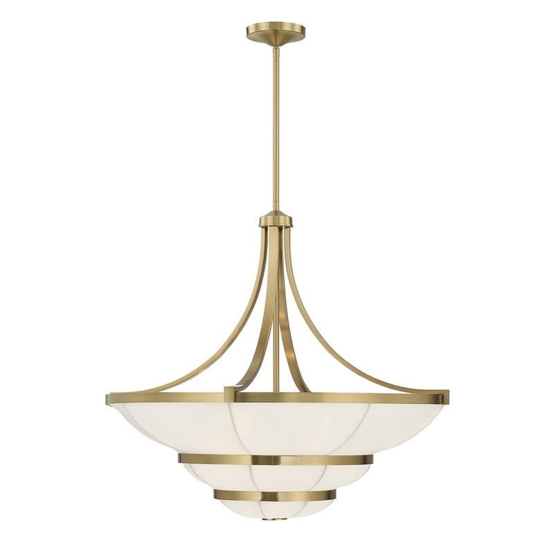 Savoy House Constantine 4Lt Chandelier, Sheer, Warm Brass - 1-9152-4-322