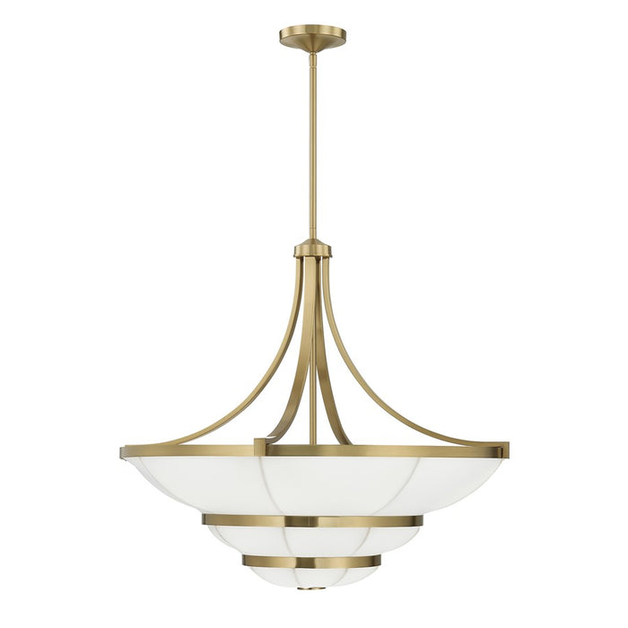 Savoy House Constantine 4Lt Chandelier, Sheer, Warm Brass