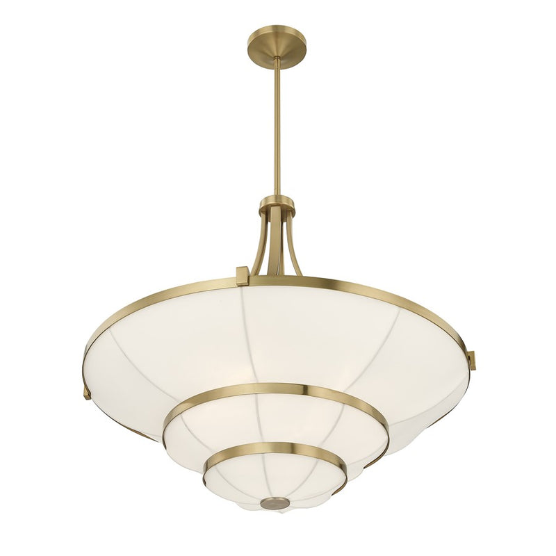 Savoy House Constantine 4Lt Chandelier, Sheer, Warm Brass