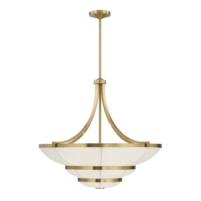 Savoy House Constantine 4Lt Chandelier, Sheer, Warm Brass