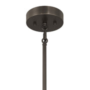 Savoy House Ainslie 30in 5-Light LED Chandelier | Modern Mediterranean Bronze Metal and Strie Glass | Dining Room & Living Room | 30 in | Model 1-9305-5-15