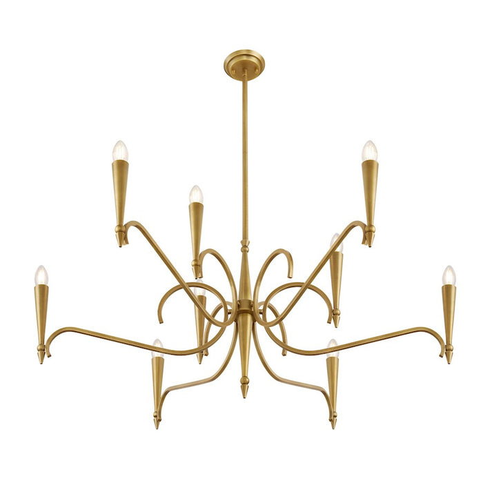 Savoy House Tremont 9 Light Chandelier, Riviera Brass