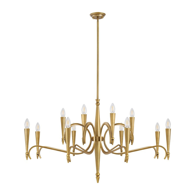 Savoy House Tremont 12 Light Chandelier, Riviera Brass - 1-9418-12-220