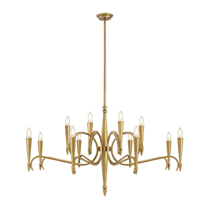 Savoy House Tremont 12 Light Chandelier, Riviera Brass