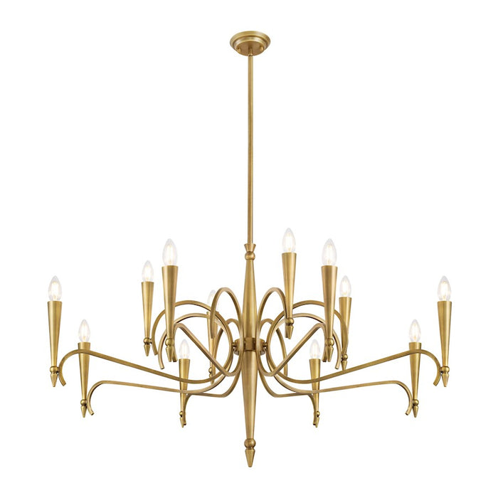 Savoy House Tremont 12 Light Chandelier, Riviera Brass