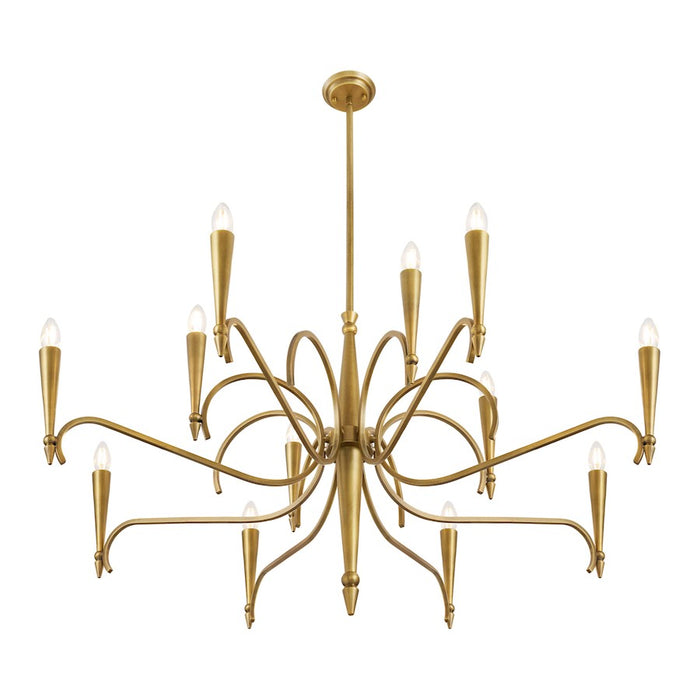Savoy House Tremont 12 Light Chandelier, Riviera Brass
