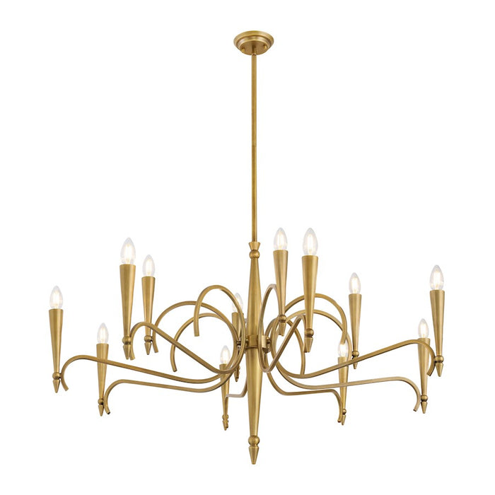 Savoy House Tremont 12 Light Chandelier, Riviera Brass