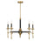 Savoy House Consulate 5Lt Chandelier, Matte Black and Warm Brass - 1-9511-5-143