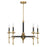 Savoy House Consulate 5Lt Chandelier, Matte Black and Warm Brass
