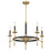 Savoy House Consulate 5Lt Chandelier, Matte Black and Warm Brass