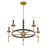 Savoy House Consulate 5Lt Chandelier, Matte Black and Warm Brass
