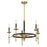 Savoy House Consulate 5Lt Chandelier, Matte Black and Warm Brass