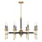 Savoy House Consulate 8Lt Chandelier, Matte Black and Warm Brass - 1-9512-8-143
