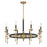 Savoy House Consulate 8Lt Chandelier, Matte Black and Warm Brass