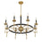 Savoy House Consulate 8Lt Chandelier, Matte Black and Warm Brass