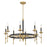 Savoy House Consulate 8Lt Chandelier, Matte Black and Warm Brass