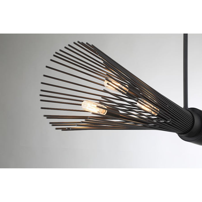 Savoy House Longfellow 6-Light Linear Chandelier, Matte Black