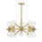 Savoy House Bennington Chandelier, Brass/Clear Ribbed