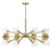 Savoy House Bennington Chandelier, Brass/Clear Ribbed