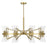 Savoy House Bennington Chandelier, Brass/Clear Ribbed