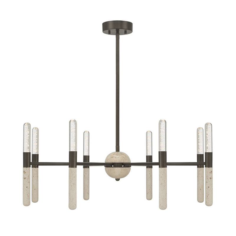 Savoy House Linden 8Lt Chandelier, Bronze/Clear Seeded