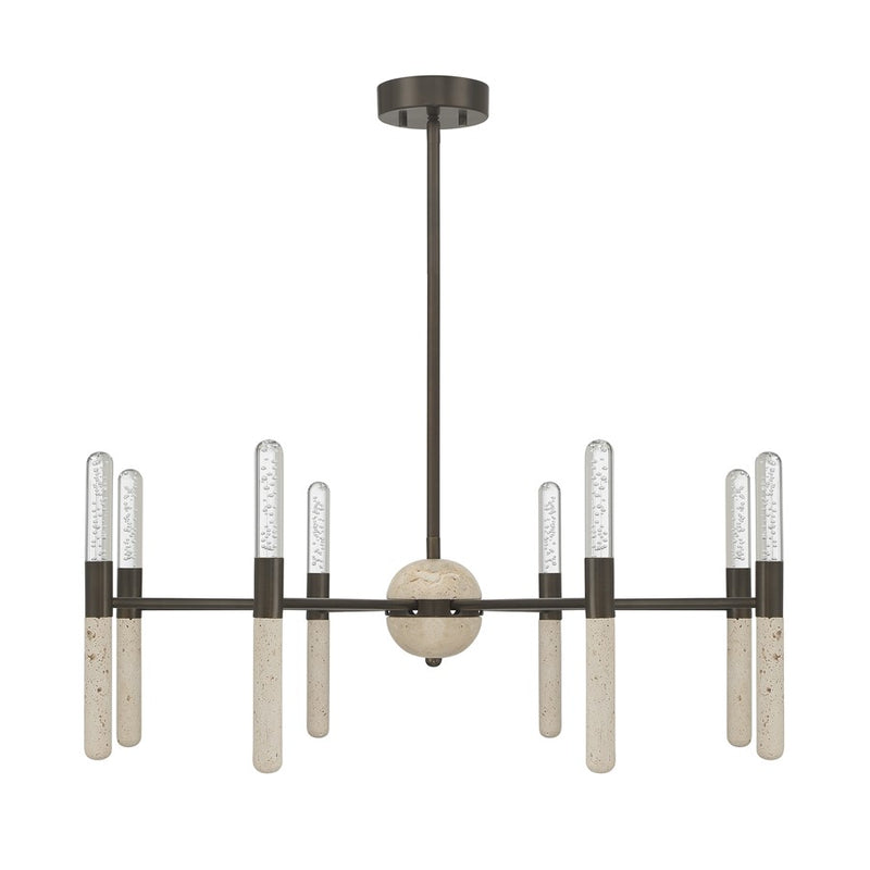 Savoy House Linden 8Lt Chandelier, Bronze/Clear Seeded