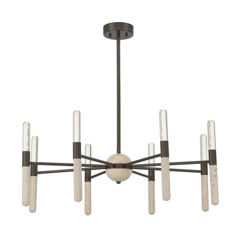 Savoy House Linden 8Lt Chandelier, Bronze/Clear Seeded