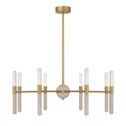 Savoy House Linden 8 Lt Chandelier, Clear Seeded, Warm Brass - 1-9716-8-322