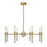 Savoy House Linden 8 Lt Chandelier, Clear Seeded, Warm Brass - 1-9716-8-322