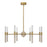 Savoy House Linden 8 Lt Chandelier, Clear Seeded, Warm Brass