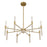 Savoy House Linden 8 Lt Chandelier, Clear Seeded, Warm Brass